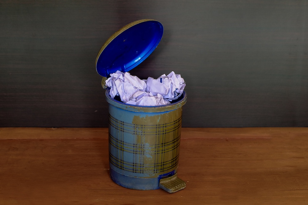 Covered Waste Baskets