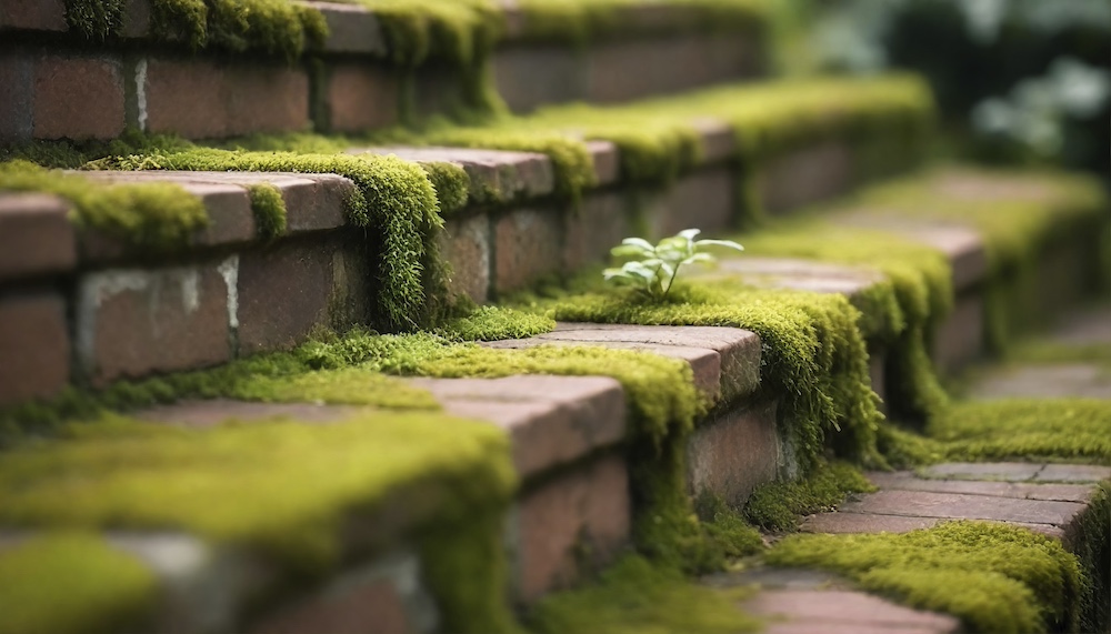 Moss on Stairs