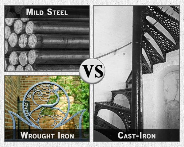 Difference Between Mild Steel Vs Cast-Iron Vs Wrought Iron