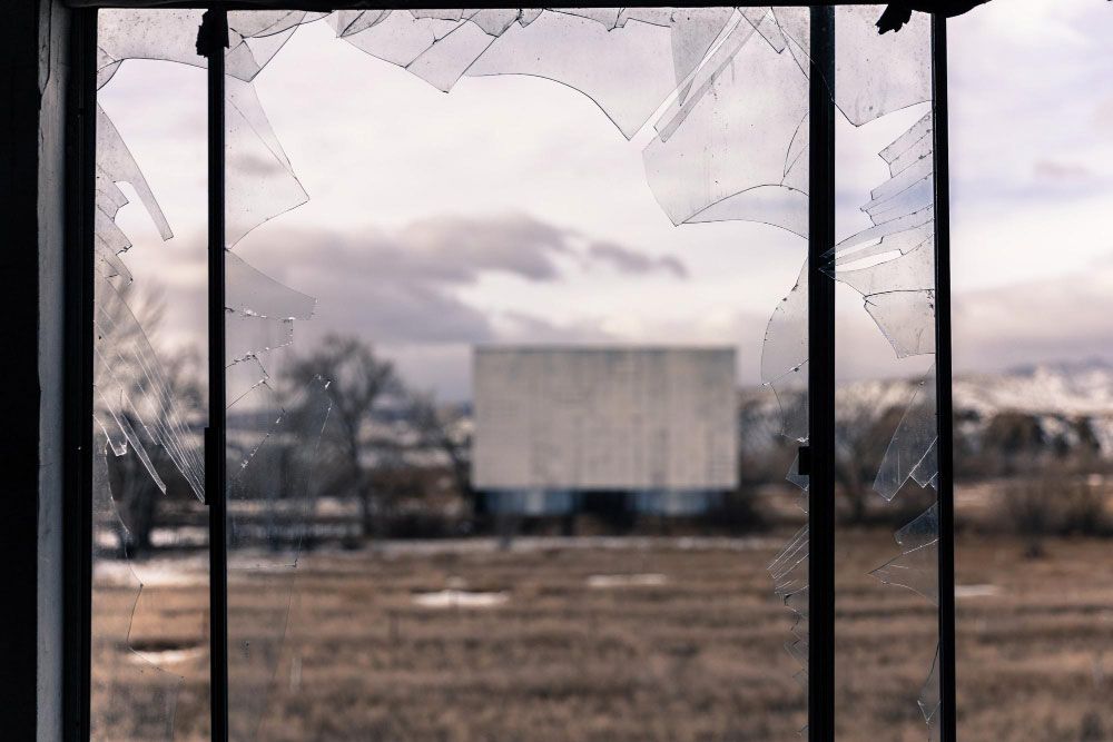 Glass Window in Broken State