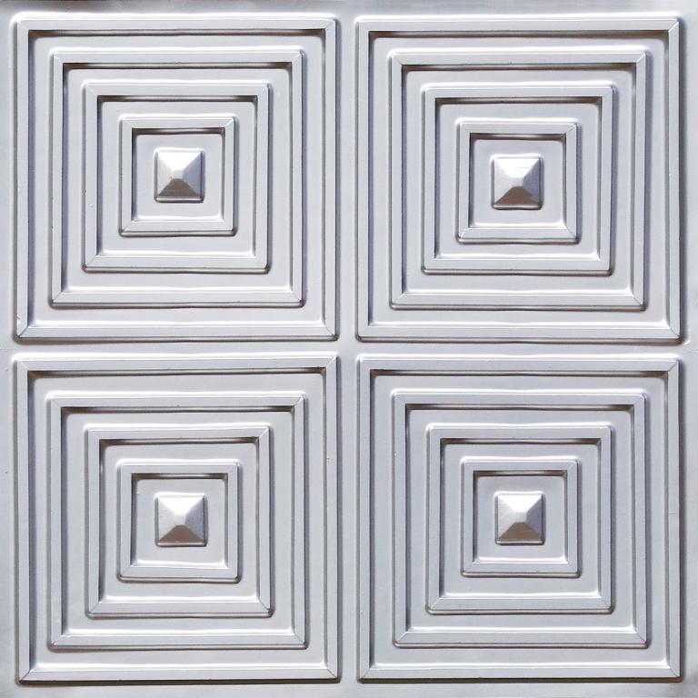 Metal Ceiling Tiles - silver