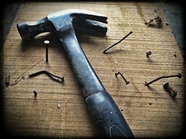 Curved Claw Hammer Tool to Drive Nails