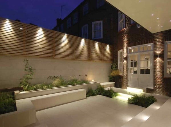 Downlighting in Outdoor Garden