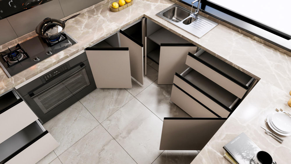 G-shaped Modular Kitchen