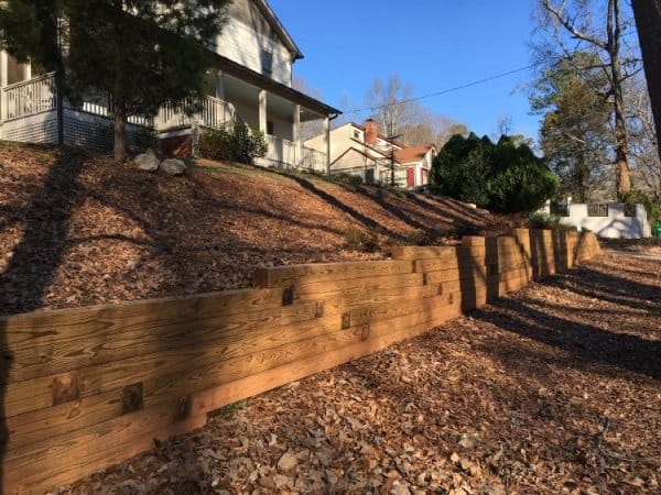 Timber an Affordable Retaining Wall Material