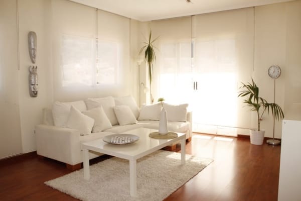 Update Your Room Using Light Colours - make your small living room look bigger
