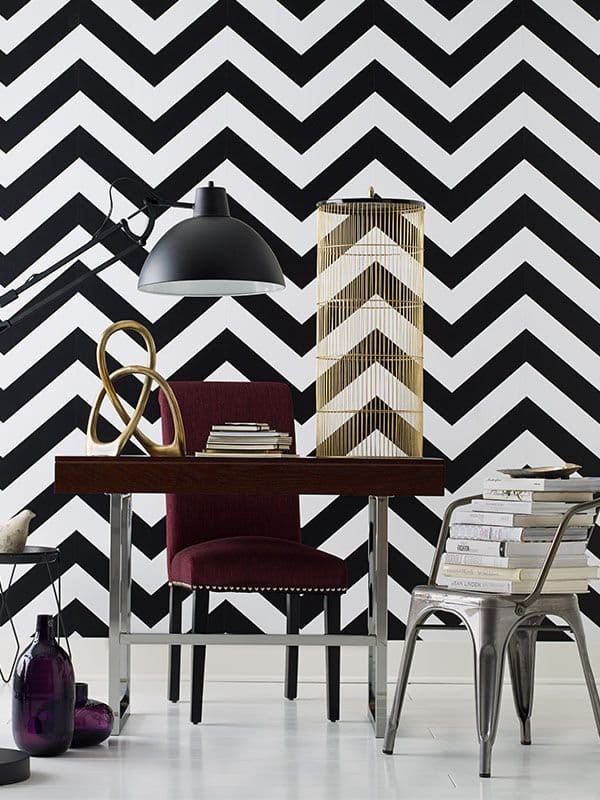 Black & White Chevron Style for Interior