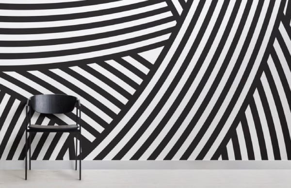 Black & White Patterned Murals