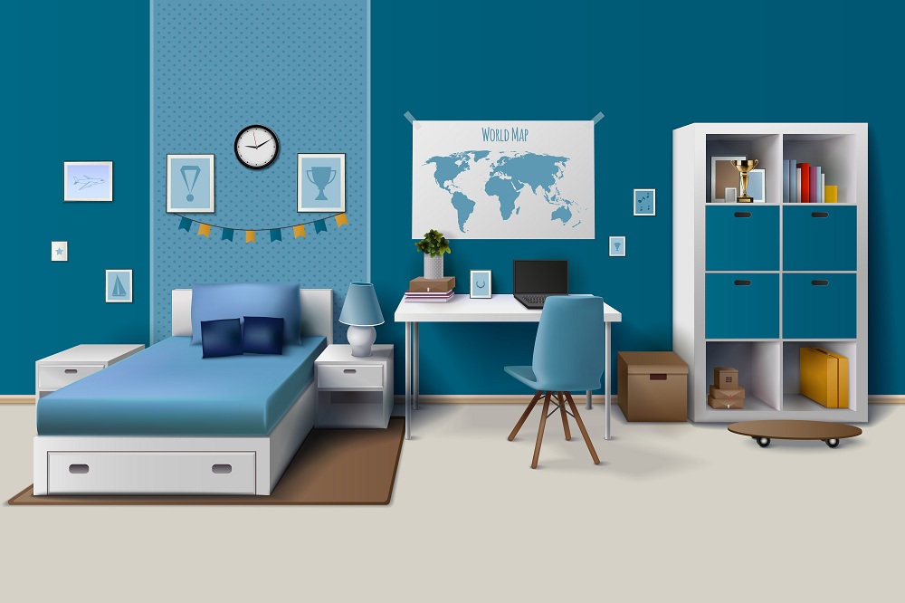 Modern look to Teenagers Bedroom