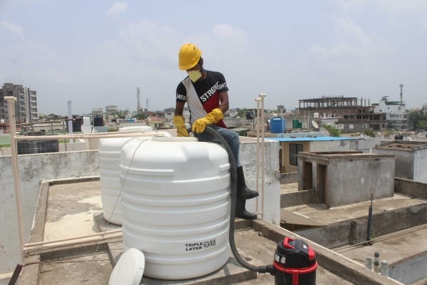 Overhead Water Tank Cleaning