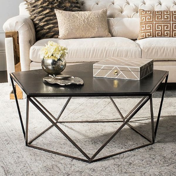Geometric Shape Contemporary Coffee Table