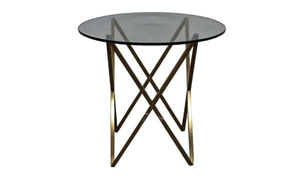 Round Glass Top & Metal Legs for Coffee Table