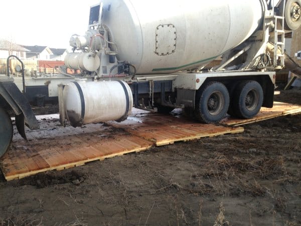Truck Drive on CLT Mats