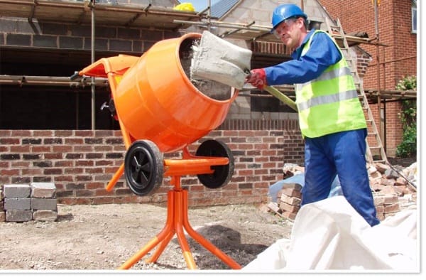 Wear Protective Gear While Mixing Concrete