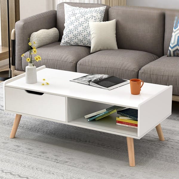White Coloured Modern Center Table