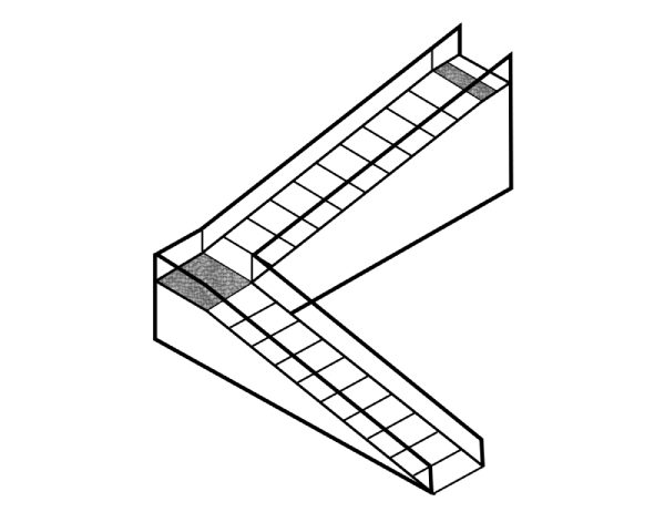 Ramp with 90º change in direction of Run