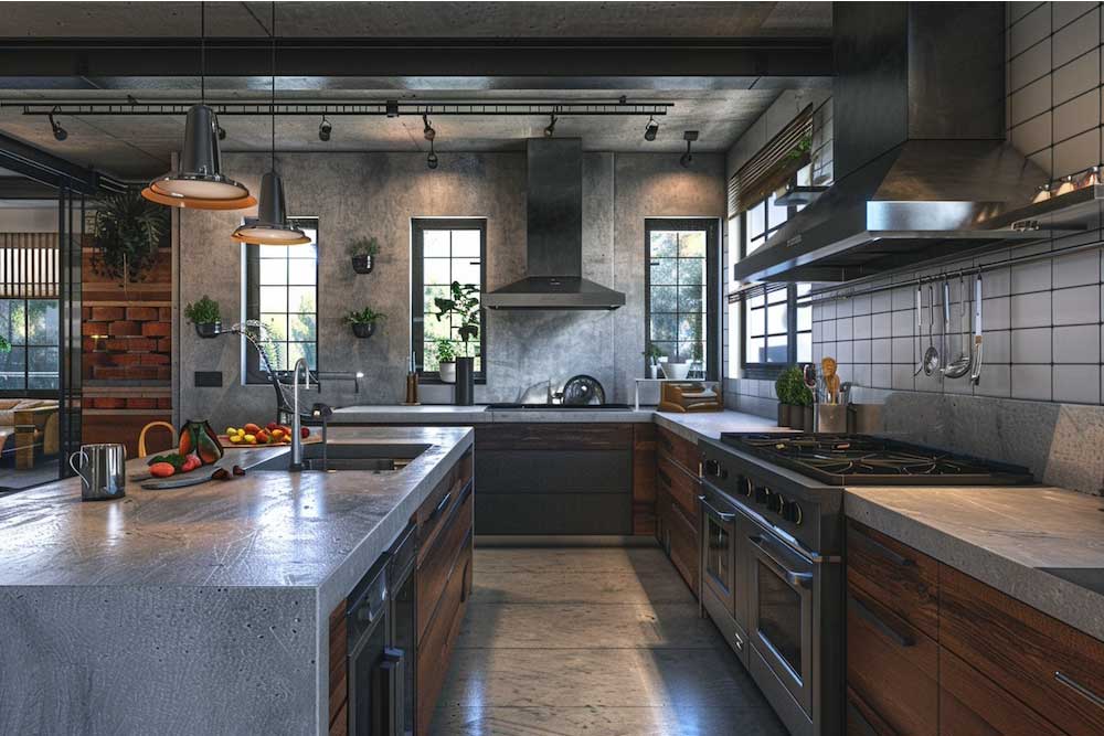 Coloured Concrete Countertop