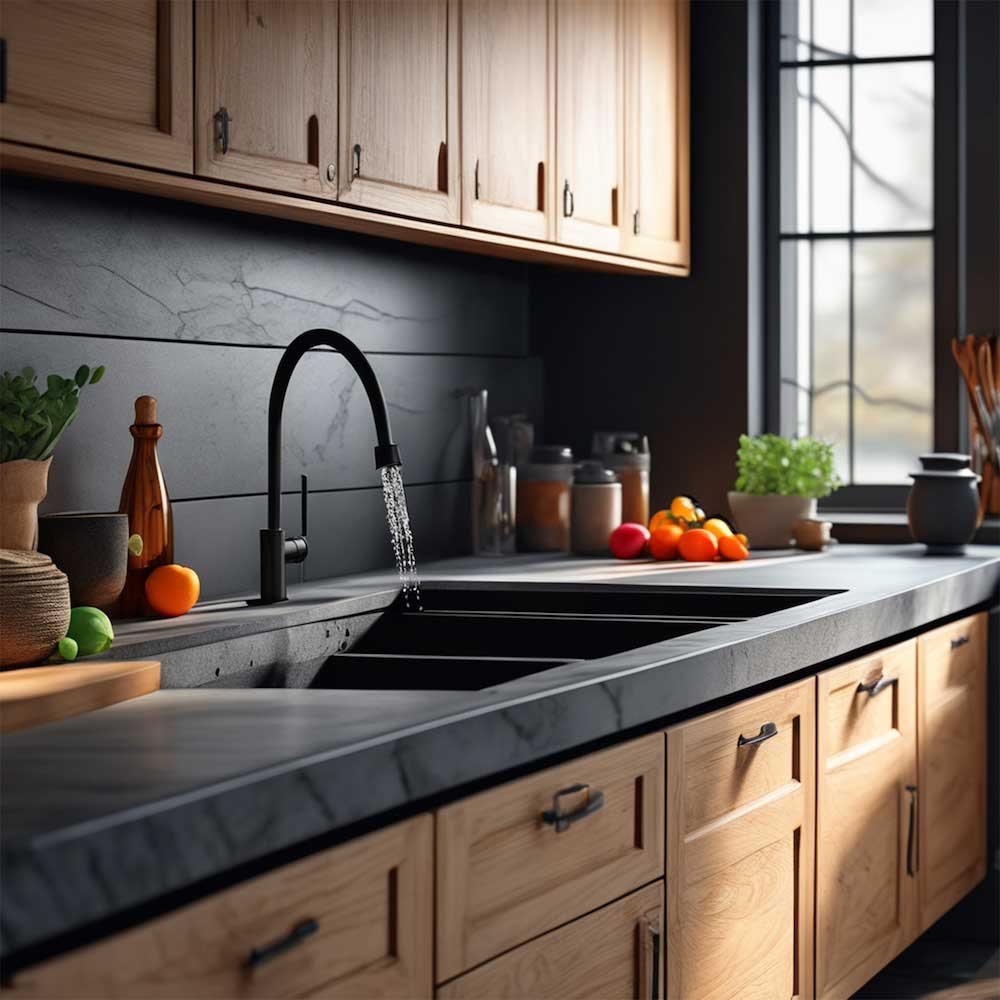 Concrete Countertops Easily Accommodate Sinks and Drains