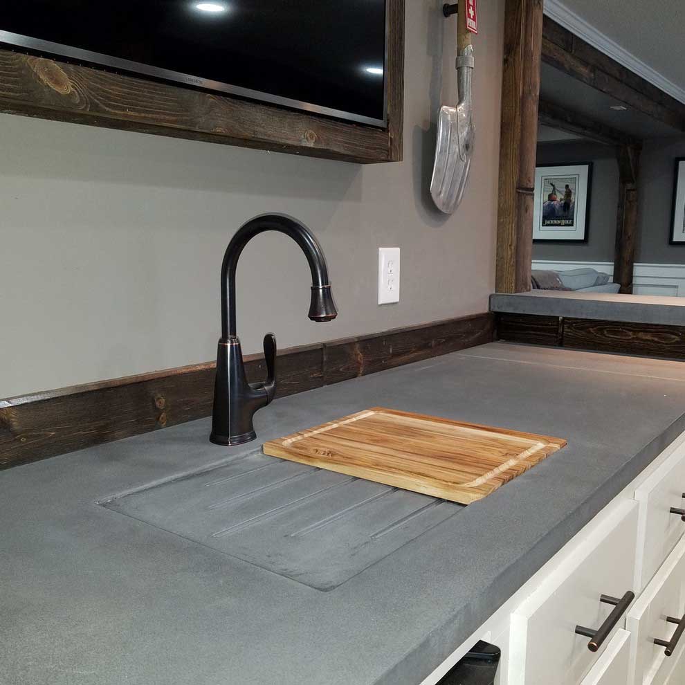 Installation of Cutting Board in Concrete Countertop