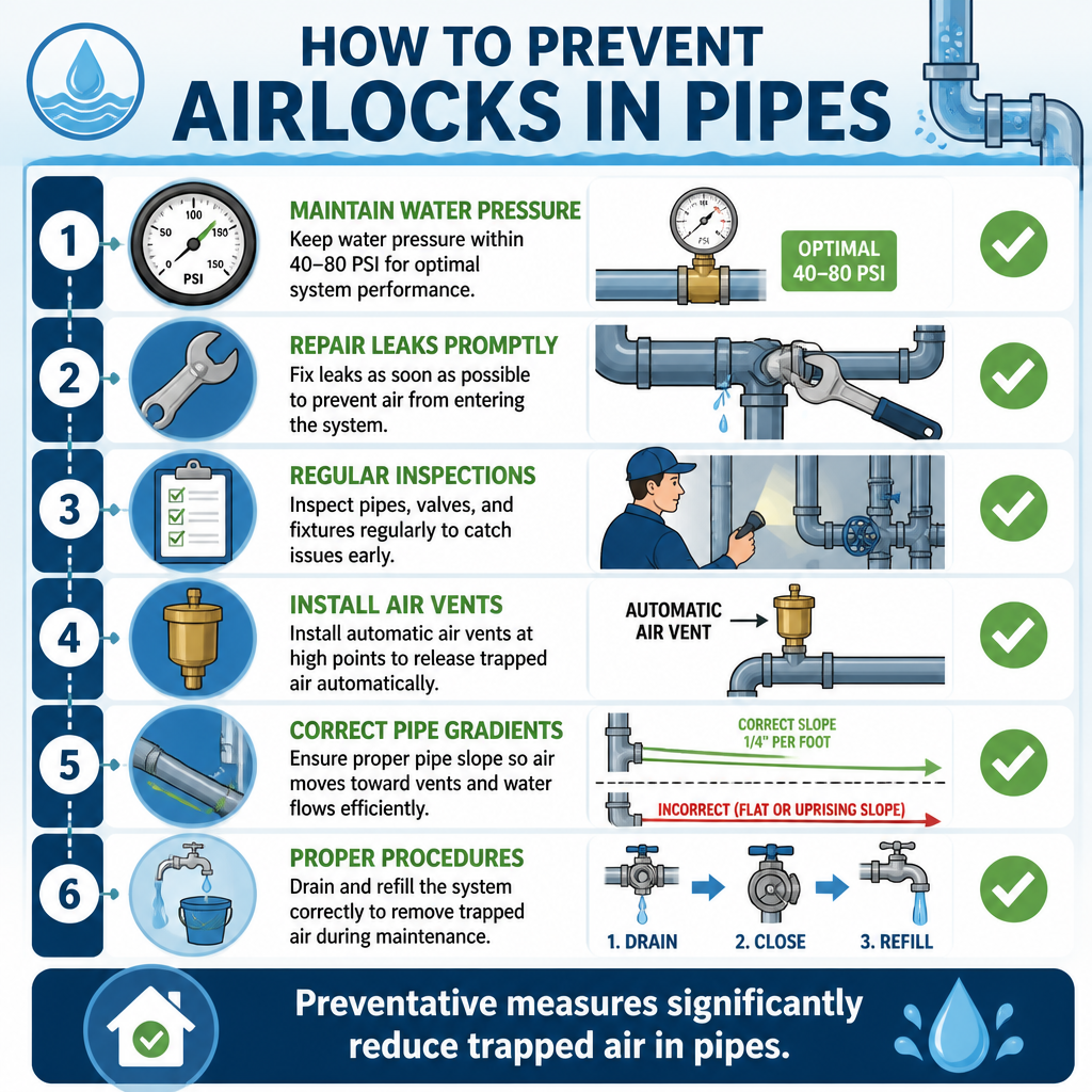 How to Prevent Airlocks in Pipes