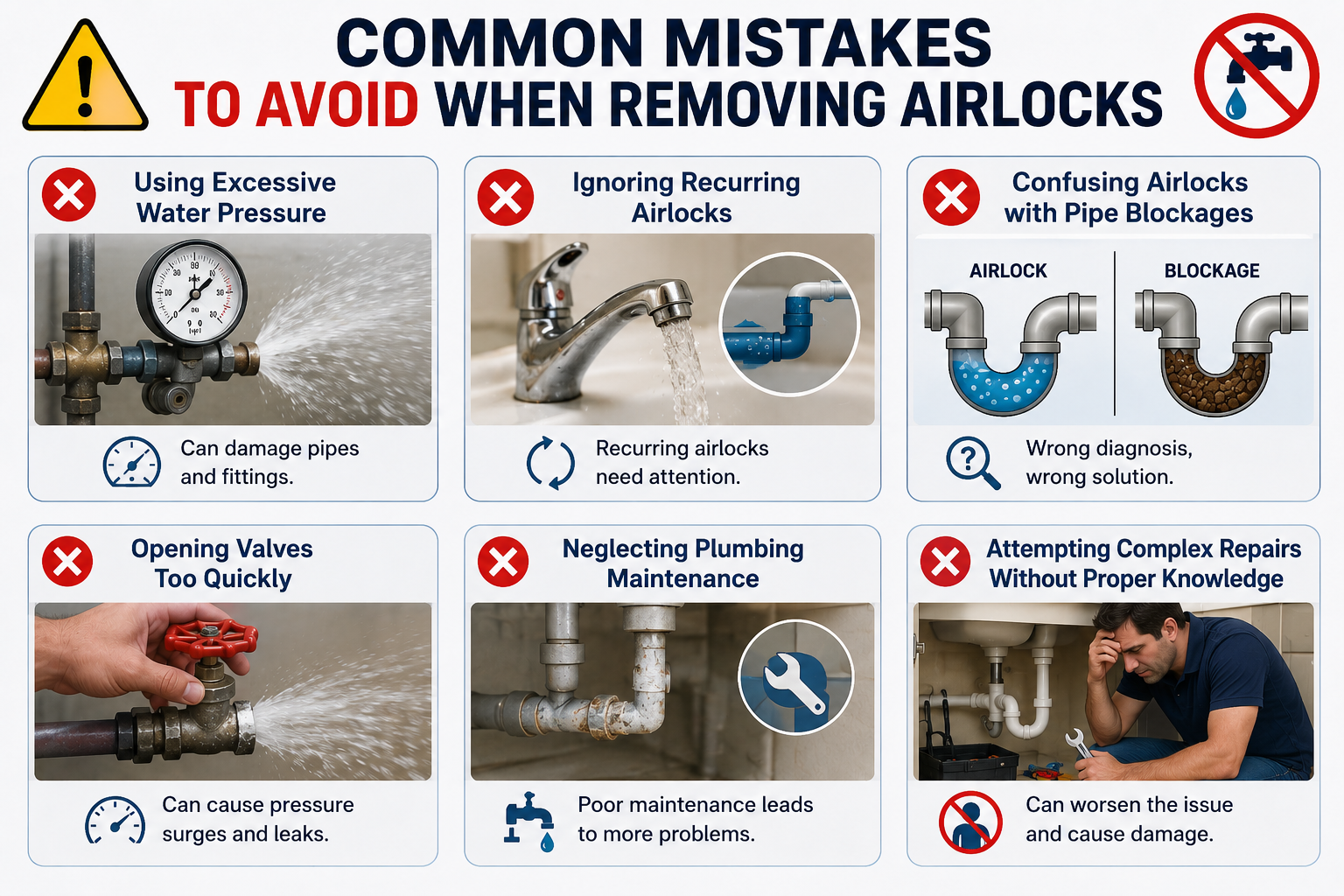 Mistakes to Avoid When Removing Airlocks