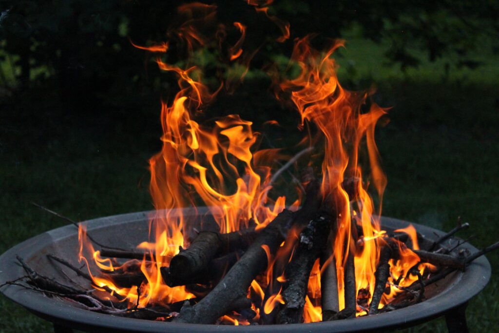 Repurposed Birdbath Fire Pit