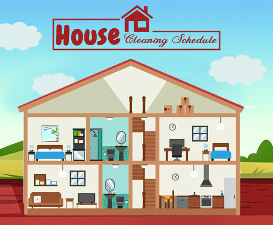House Cleaning Schedule Infographic-Image
