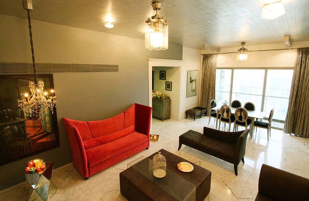 Living Room Interior Design - Lodha Tower