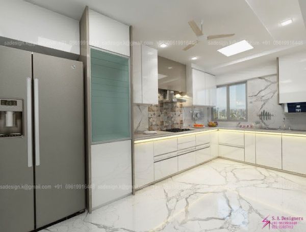 L - Shaped Modular Kitchen Interior Design