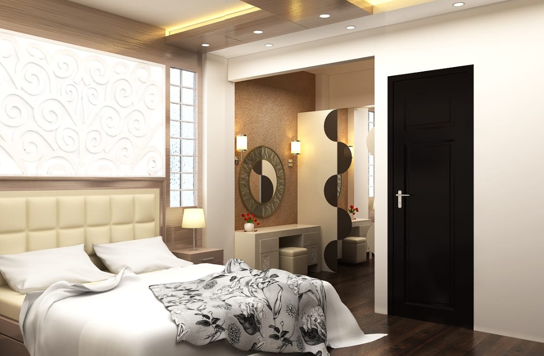 Its a master bed room with attached wc