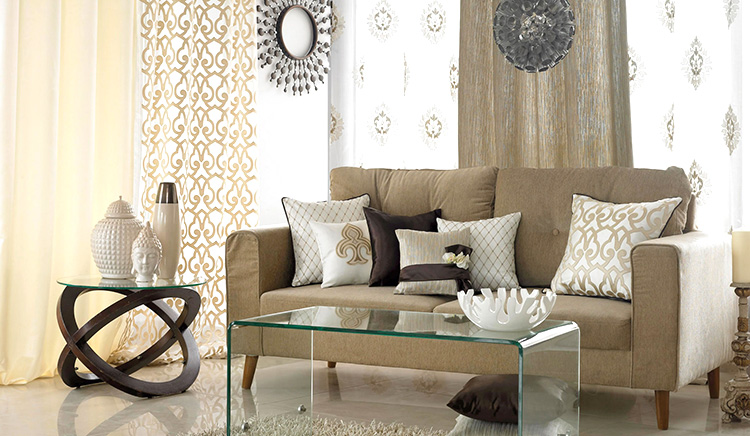 2 – Seater Linen Upholstered Square Armed Sofa