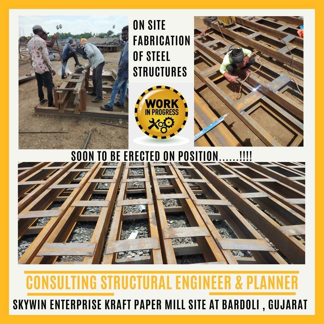 On site fabrication of steel Structures