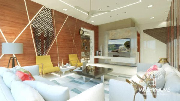Living Room Interior Design - 01 - Adajan, Surat