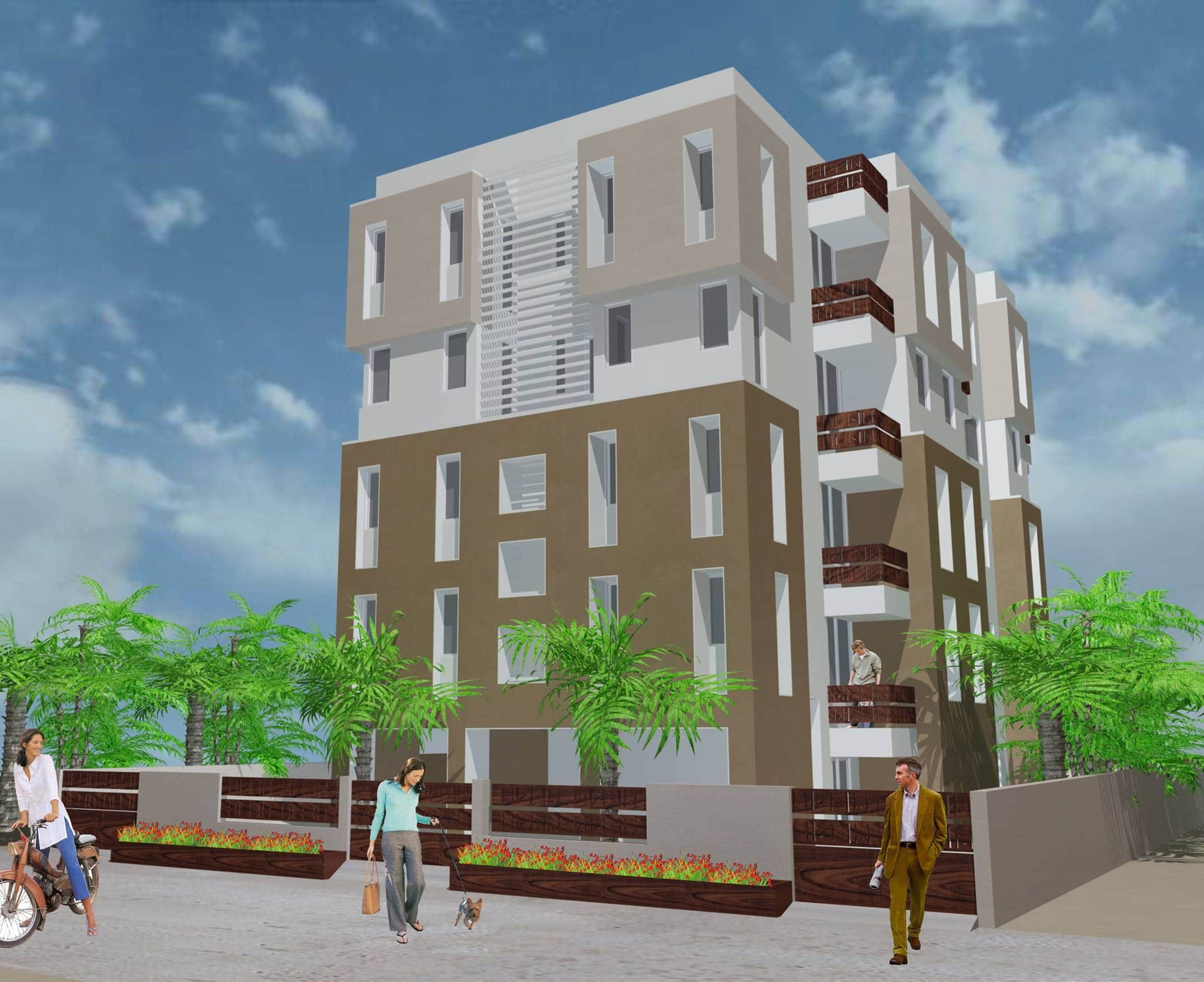 Exterior Design of Residential Apartment