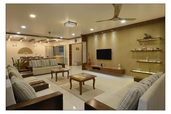 Living Room Interior DesigN, Patwardhan Residence