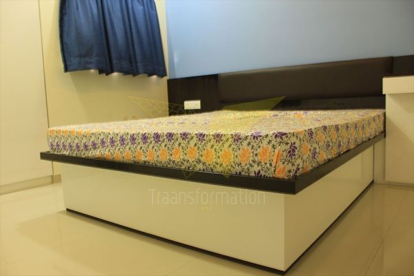 Modern Bed with Storage Side Table