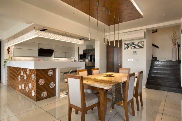 Six-Seater Dining Table with Granite Top