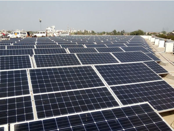 120 KW Roof Top Grid Tied Solar System, Infinium Motors PVT. LTD. Naroda, Ahmedabad