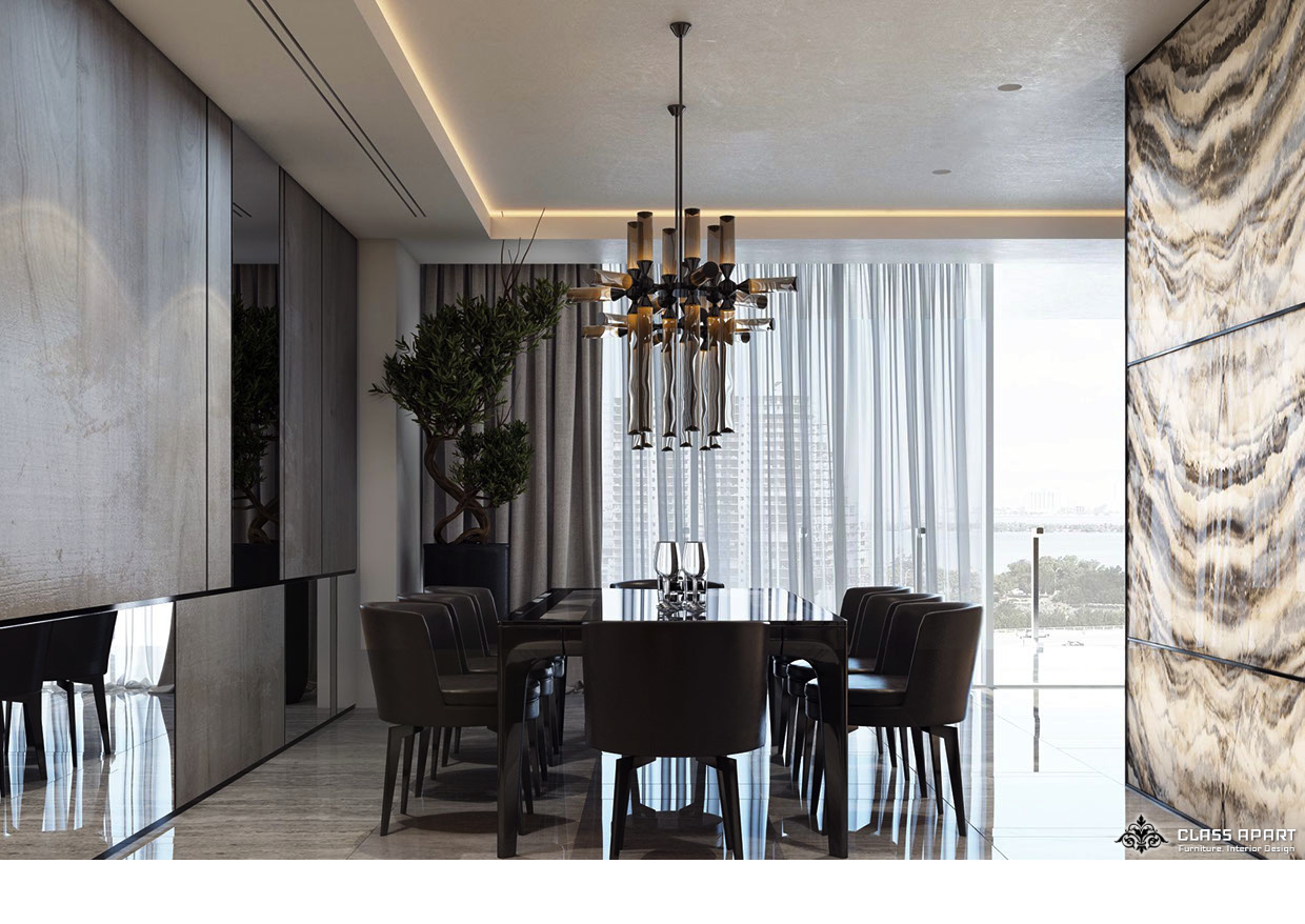 Apartment Dining Room & Lighting Design Project - 3(d)