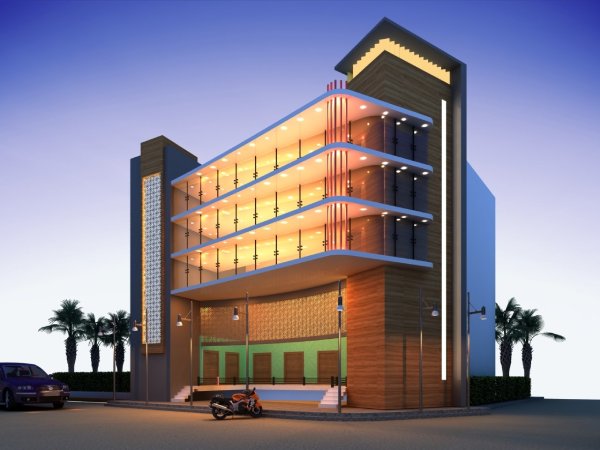 Architectural Design of Tirupati Hotel, Surat