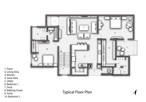 Architecture Design of Brick House (Parle Point, Surat)