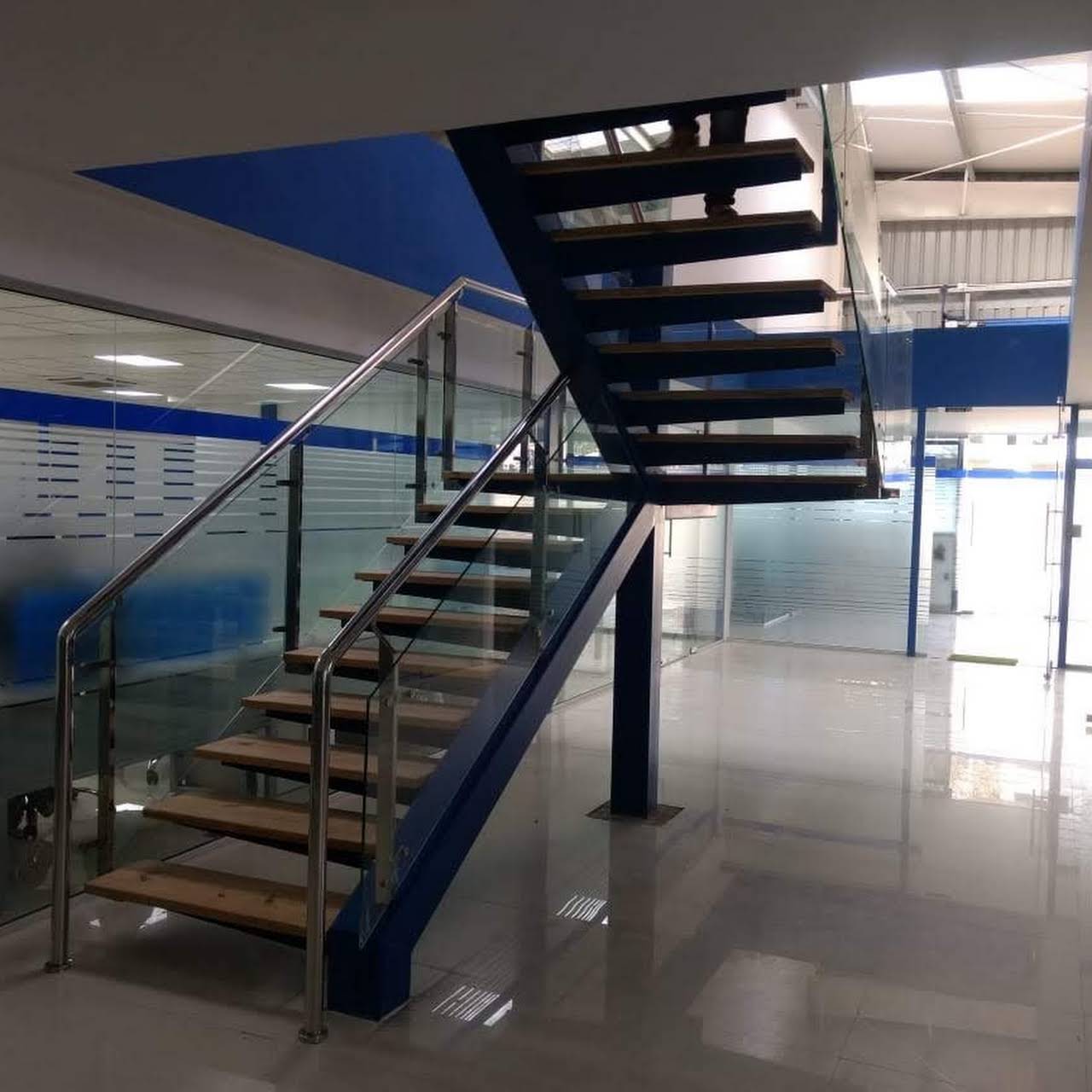 Design of Steel Staircase for world courier - Banglore