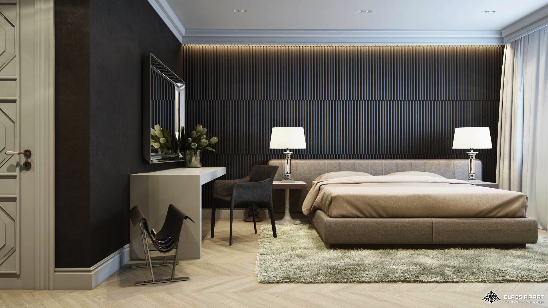 Bedroom Interior Design & Furniture Design Project - 1(a)