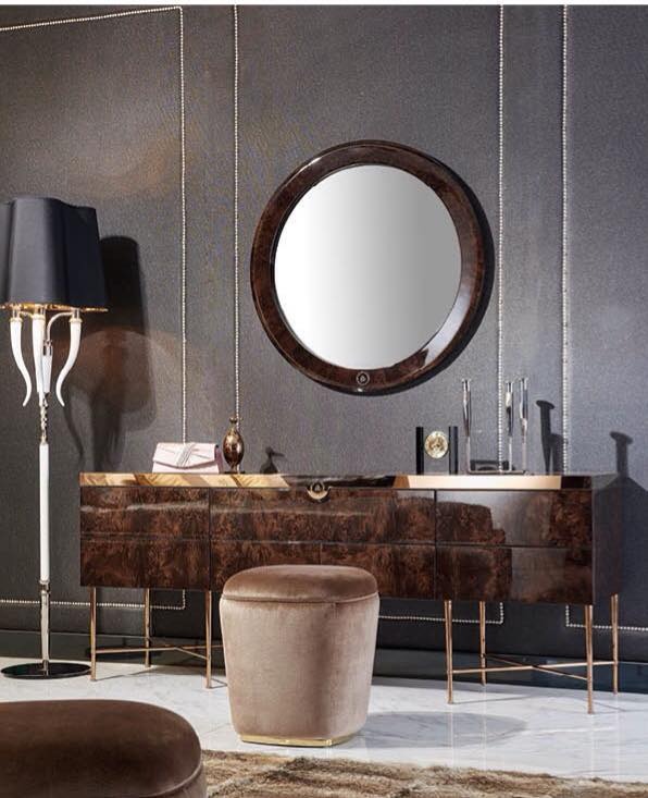 Dressing Unit designed with Round Mirror