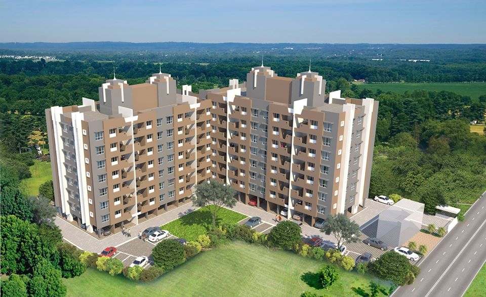 Exterior-View-of-8-Storeyed-Apartment-with-Stilt-Parking-Area-Shrubs-on-the-periphery