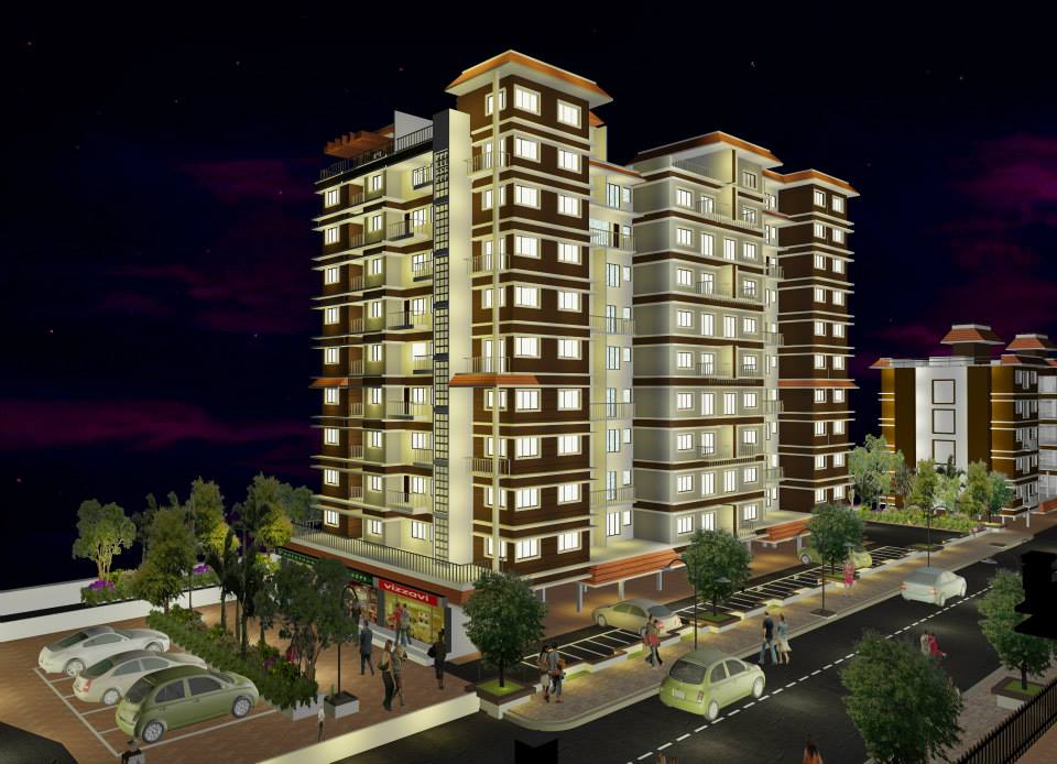 Exterior View of High Rise Building