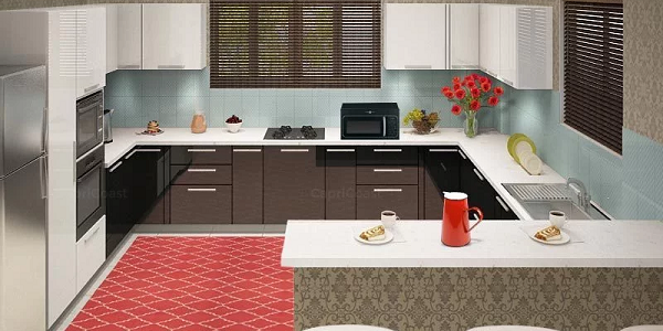 G Shape Kitchen Interior Design