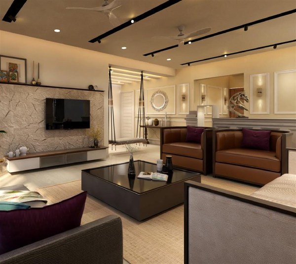 Living Room Interior Design (Pramod Desai, Surat)