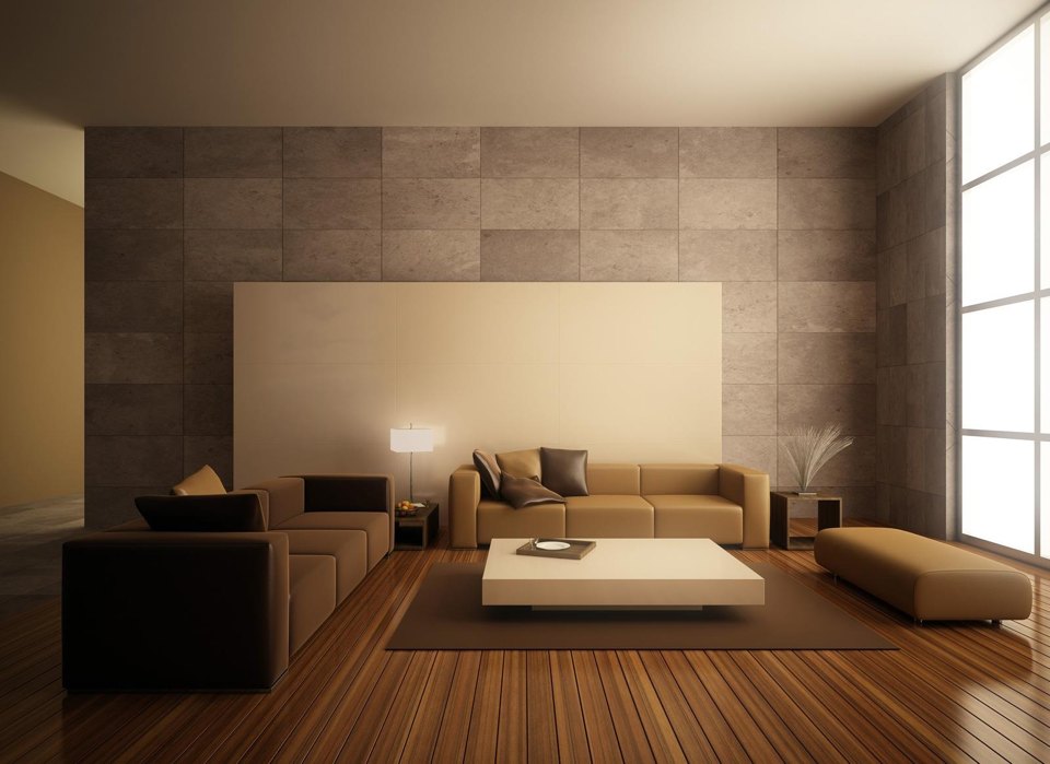 Living Room with Wooden Flooring