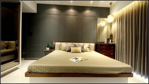 Modern Bedroom with Wooden Double